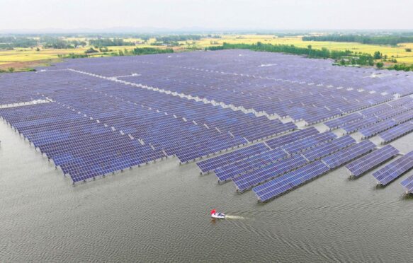 A photovoltaic power generation facility in Chuzhou, China.