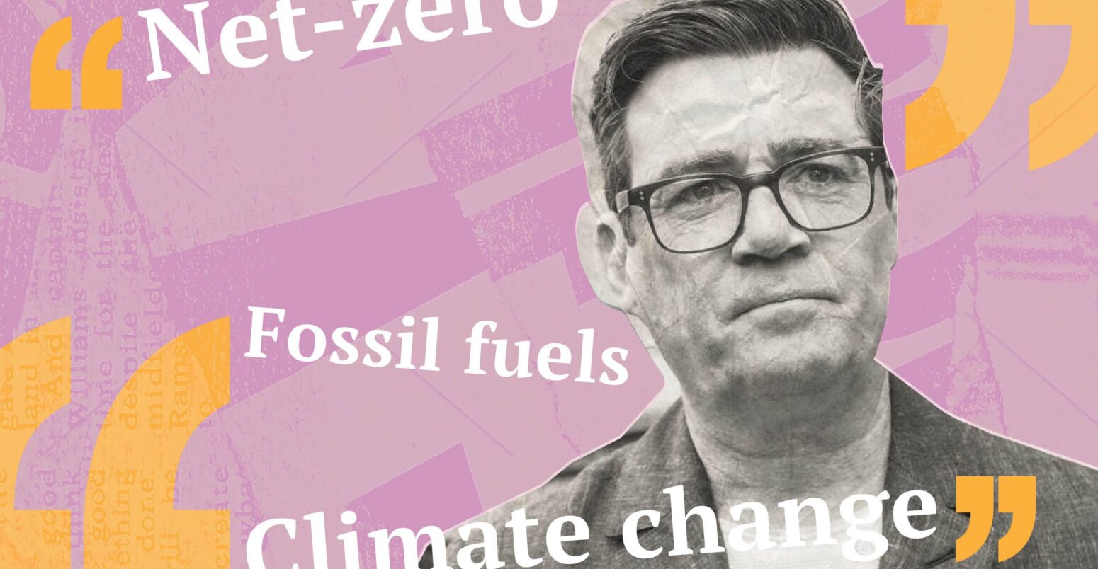 Andy Burnham. Illustration by Kerry Cleaver.