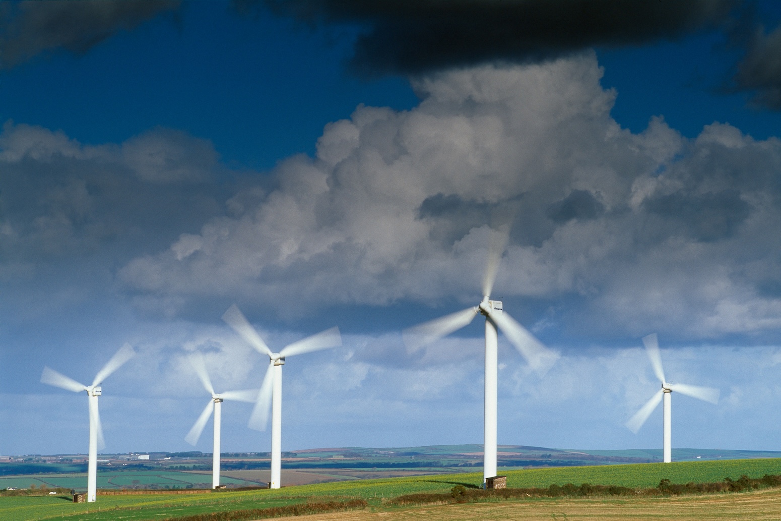 Windfarm in Cornwall, UK.