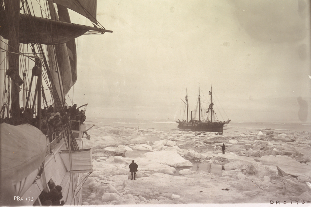 “The Bear” whaling ship getting free from the ice pack. Credit: New Bedford Whaling Museum