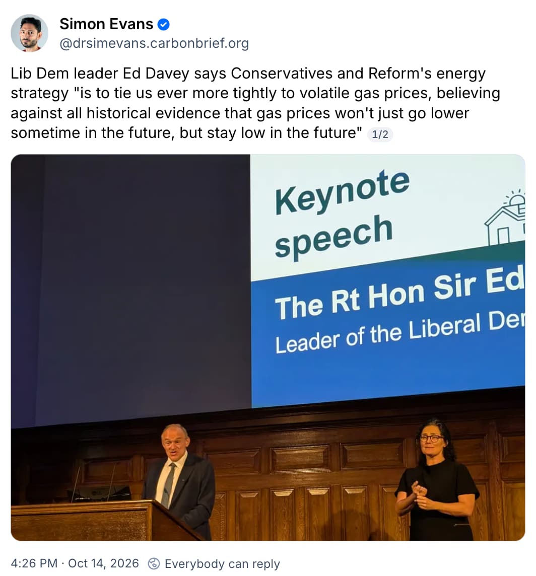Simon Evans on Bluesky: Lib Dem leader Ed Davey